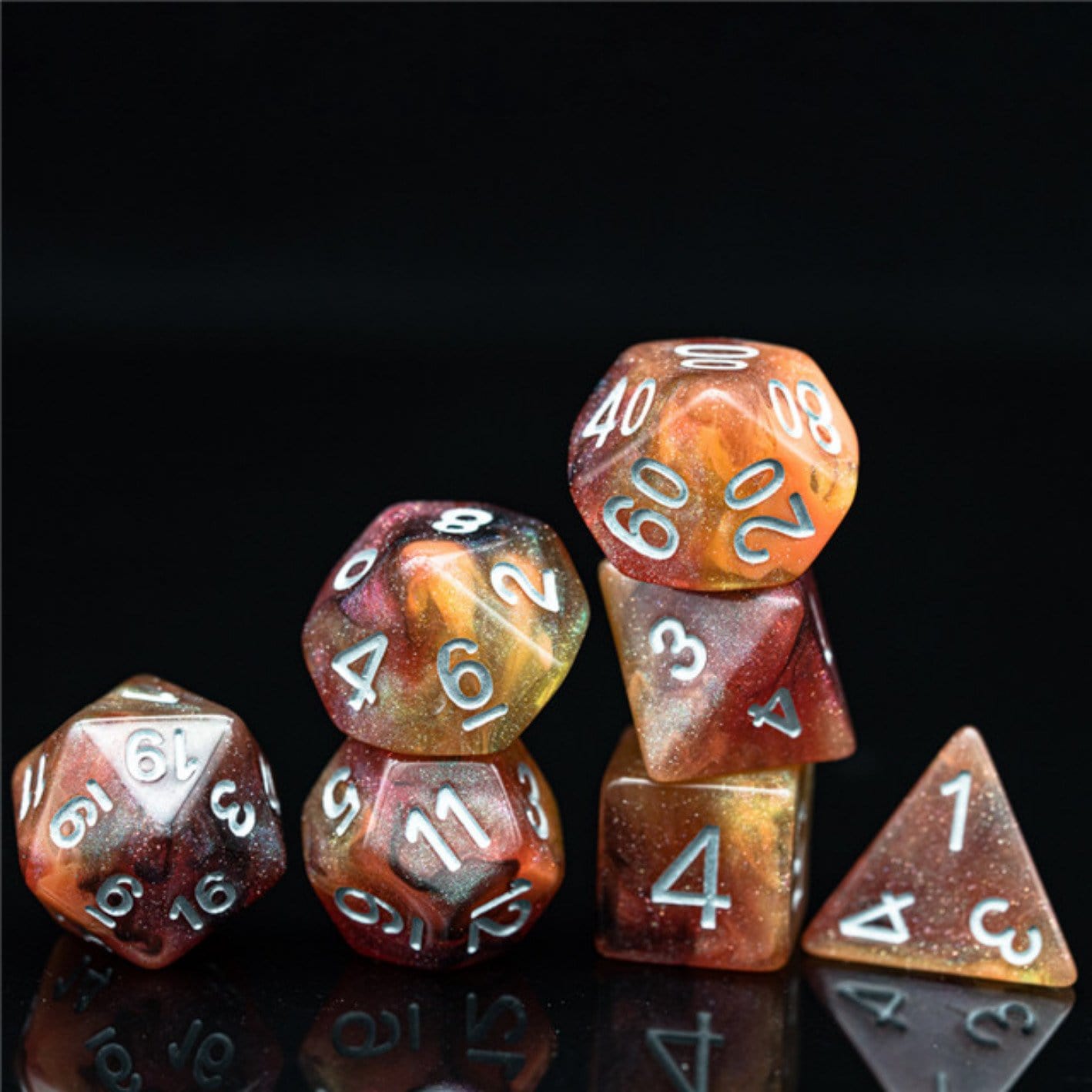 Foam Brain Games Copper Cosmos RPG Dice Set | Grognard Games