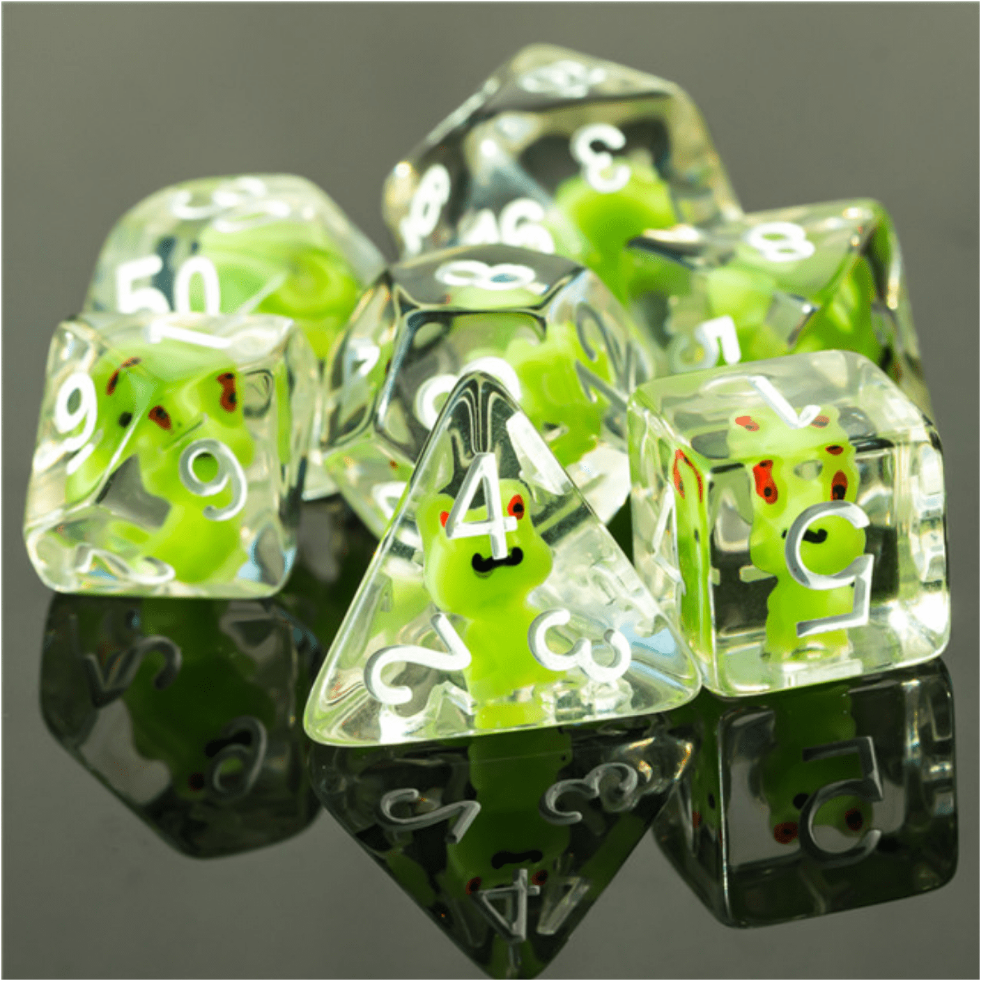 Foam Brain Games Frog RPG Dice Set | Grognard Games