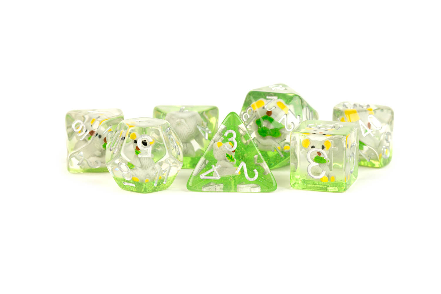 Metallic Dice Games Koala 16mm Resin Poly Dice Set | Grognard Games