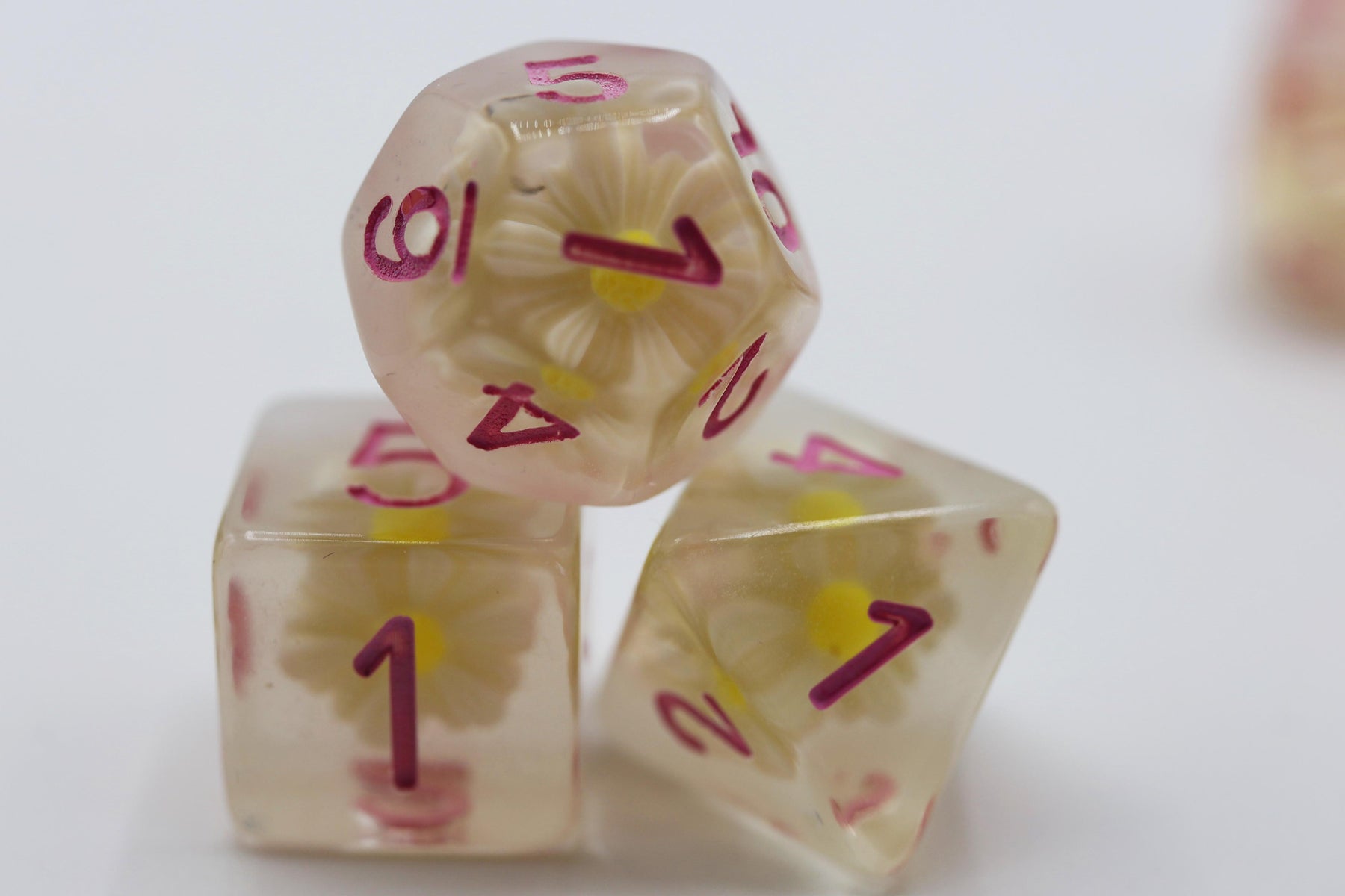 Foam Brain Games Spring Daisy RPG Dice Set | Grognard Games