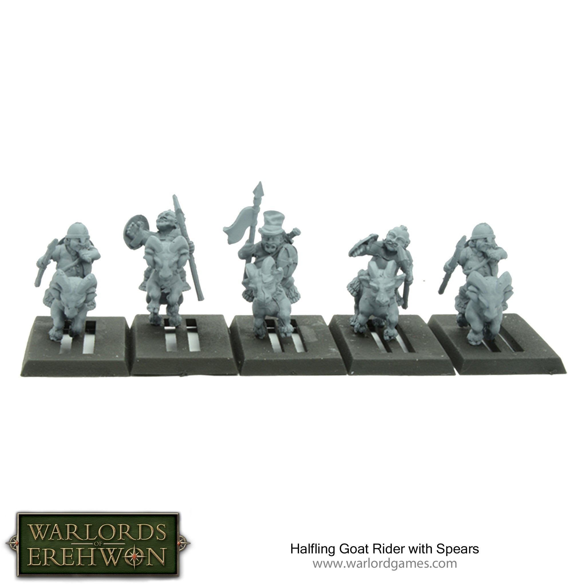 Halfling Goat Riders With Spears | Grognard Games