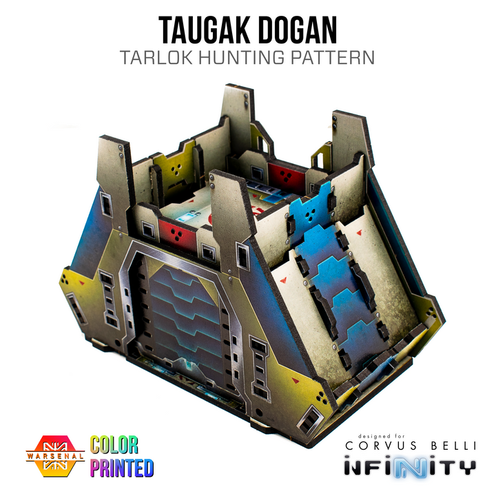 Infinity Warsenal MDF Terrain Set: Taugak Dogan Color Print Tarlok Hunting | Grognard Games