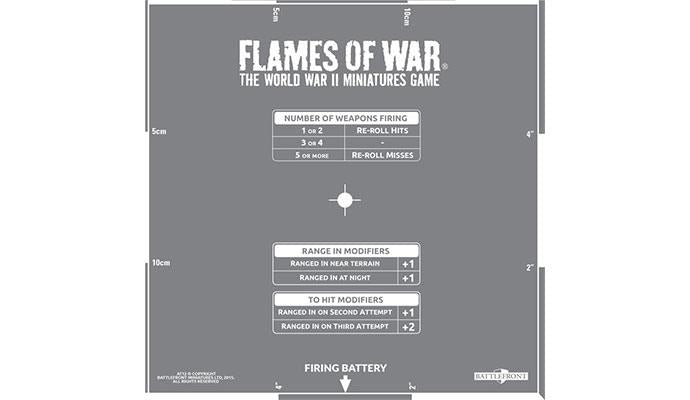 Flames of War AT011 Artillery Template (etched) | Grognard Games
