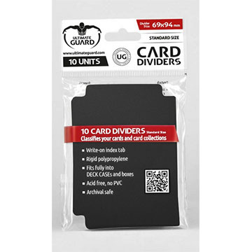 Ultimate Guard Card Dividers Black | Grognard Games