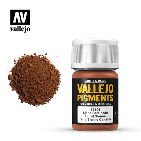 Vallejo Pigments Earth And Oxide Burnt Sienna 73.106 | Grognard Games