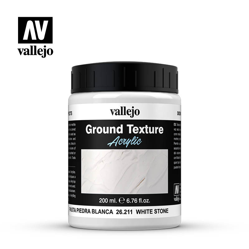 26.211 Acrylic Ground Texture 200 ml White Stone | Grognard Games