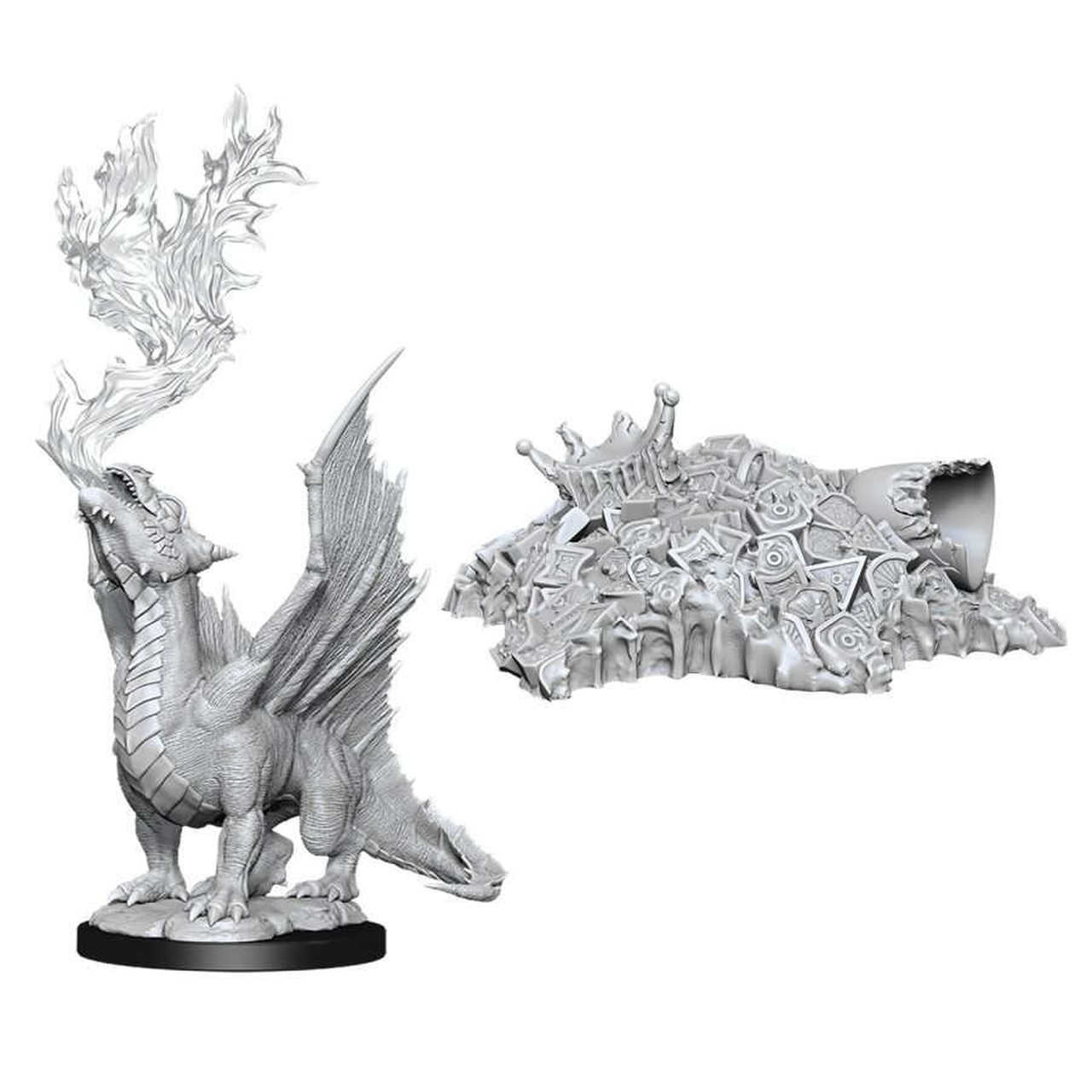 WizKids 900284 NMM Gold Dragon Wyrmling and treasure pile | Grognard Games