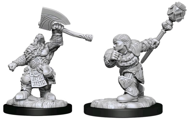 WizKids 902769 Dwarf Fighter and Dwarf Cleric | Grognard Games