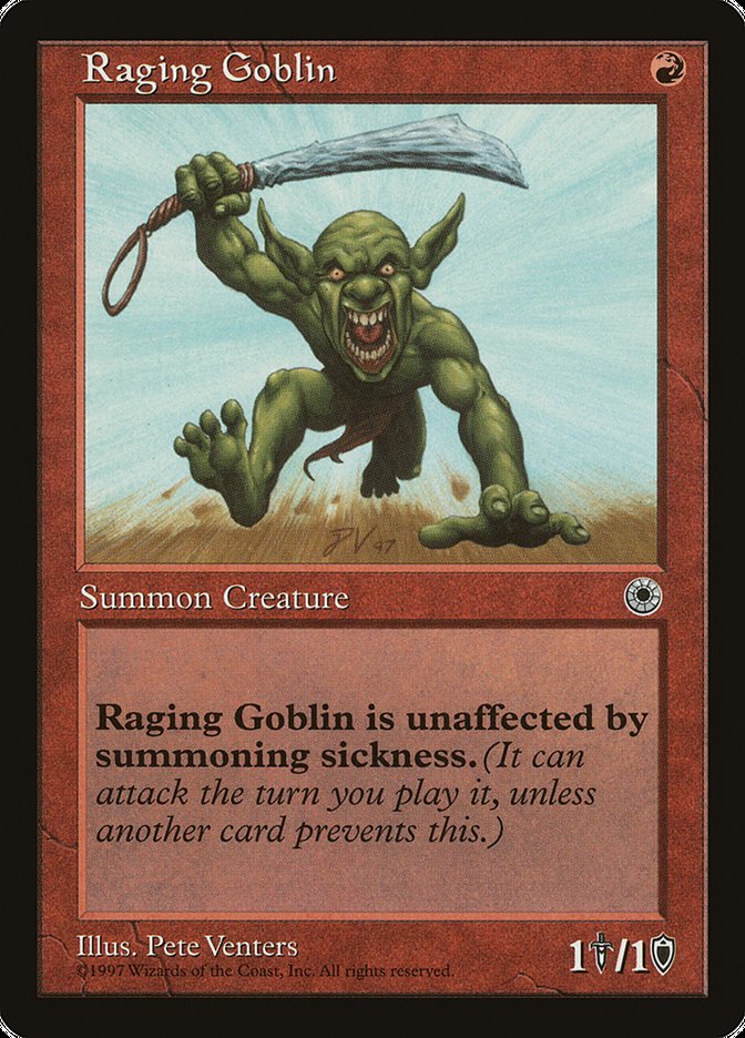 Raging Goblin (No Flavor Text) [Portal] | Grognard Games