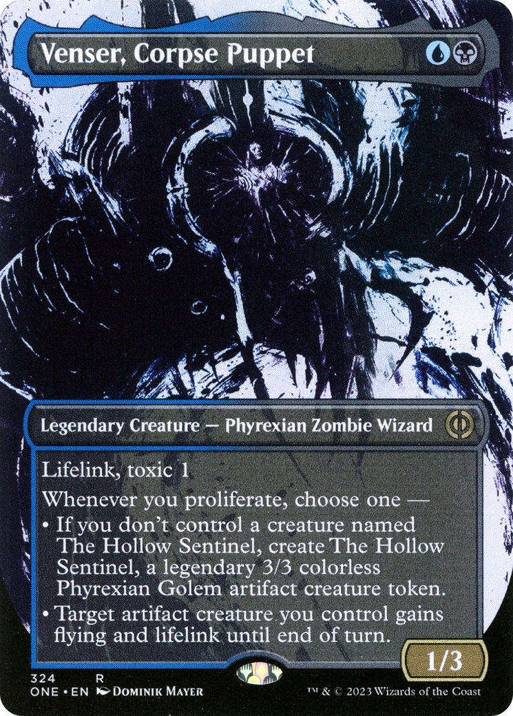 Venser, Corpse Puppet (Borderless Ichor) [Phyrexia: All Will Be One] | Grognard Games