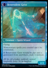 Malevolent Hermit // Benevolent Geist [Innistrad: Midnight Hunt Prerelease Promos] | Grognard Games