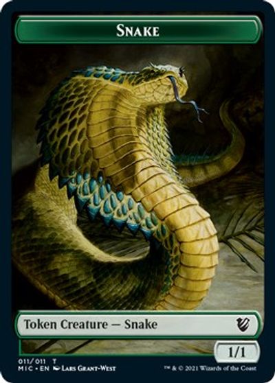 Spirit // Snake Double-sided Token [Innistrad: Midnight Hunt Commander] | Grognard Games