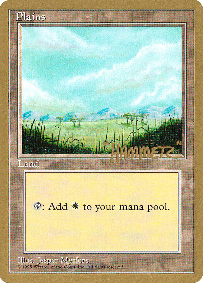 Plains (shr365) (Shawn "Hammer" Regnier) [Pro Tour Collector Set] | Grognard Games