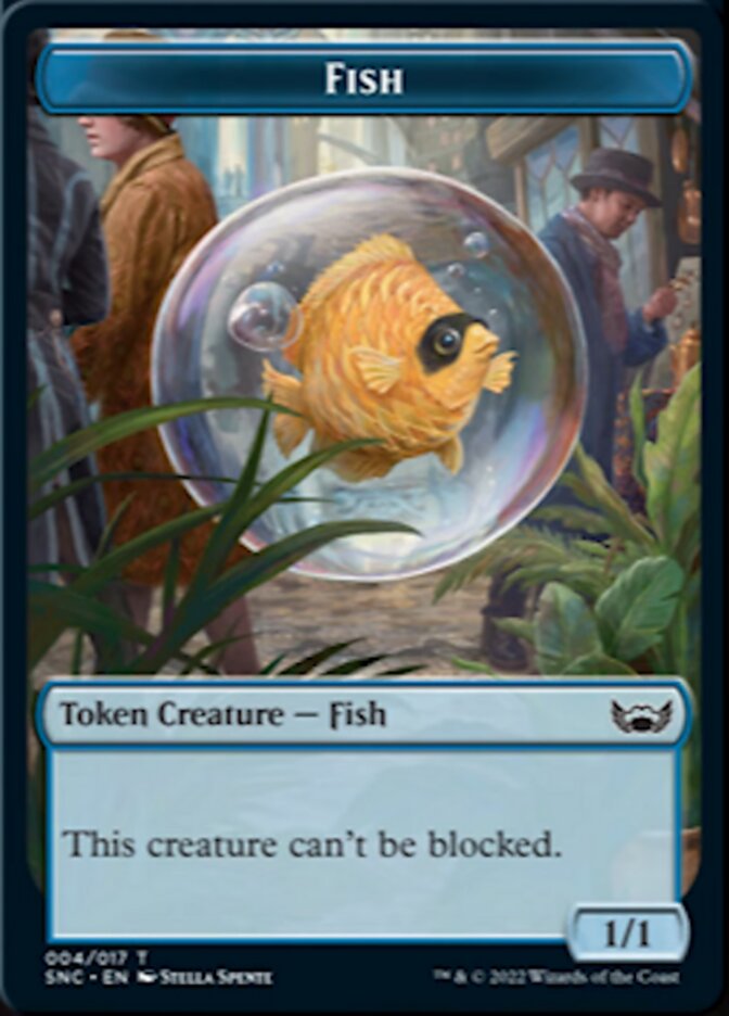 Fish // Citizen Double-sided Token [Streets of New Capenna Tokens] | Grognard Games