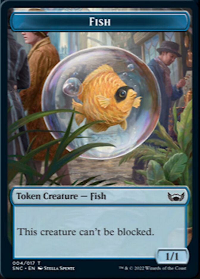 Clue // Fish Double-sided Token [Streets of New Capenna Commander Tokens] | Grognard Games