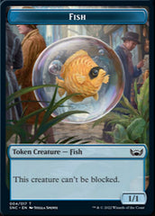 Clue // Fish Double-sided Token [Streets of New Capenna Commander Tokens] | Grognard Games