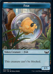 Fish // Spirit Double-sided Token [Streets of New Capenna Tokens] | Grognard Games