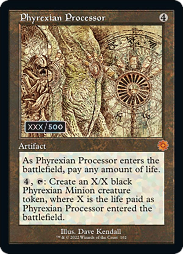 Phyrexian Processor (Retro Schematic) (Serial Numbered) [The Brothers' War Retro Artifacts] | Grognard Games