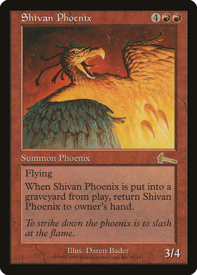 Shivan Phoenix [Urza's Legacy] | Grognard Games