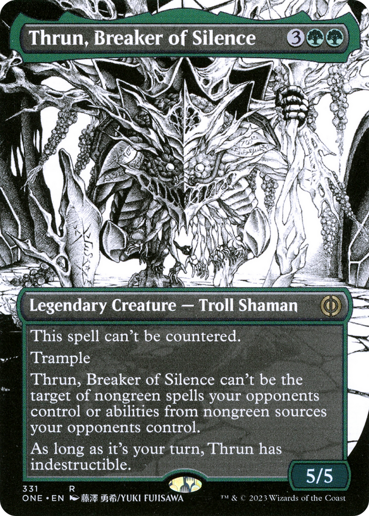 Thrun, Breaker of Silence (Borderless Manga) [Phyrexia: All Will Be One] | Grognard Games