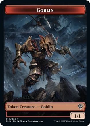 Zombie Knight // Goblin Double-sided Token [Dominaria United Commander Tokens] | Grognard Games