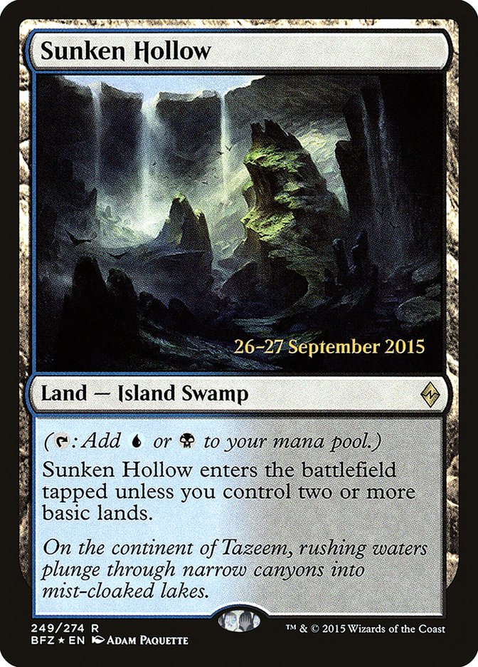 Sunken Hollow  [Battle for Zendikar Prerelease Promos] | Grognard Games