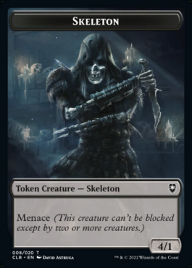 Skeleton Token [Commander Legends: Battle for Baldur's Gate Tokens] | Grognard Games