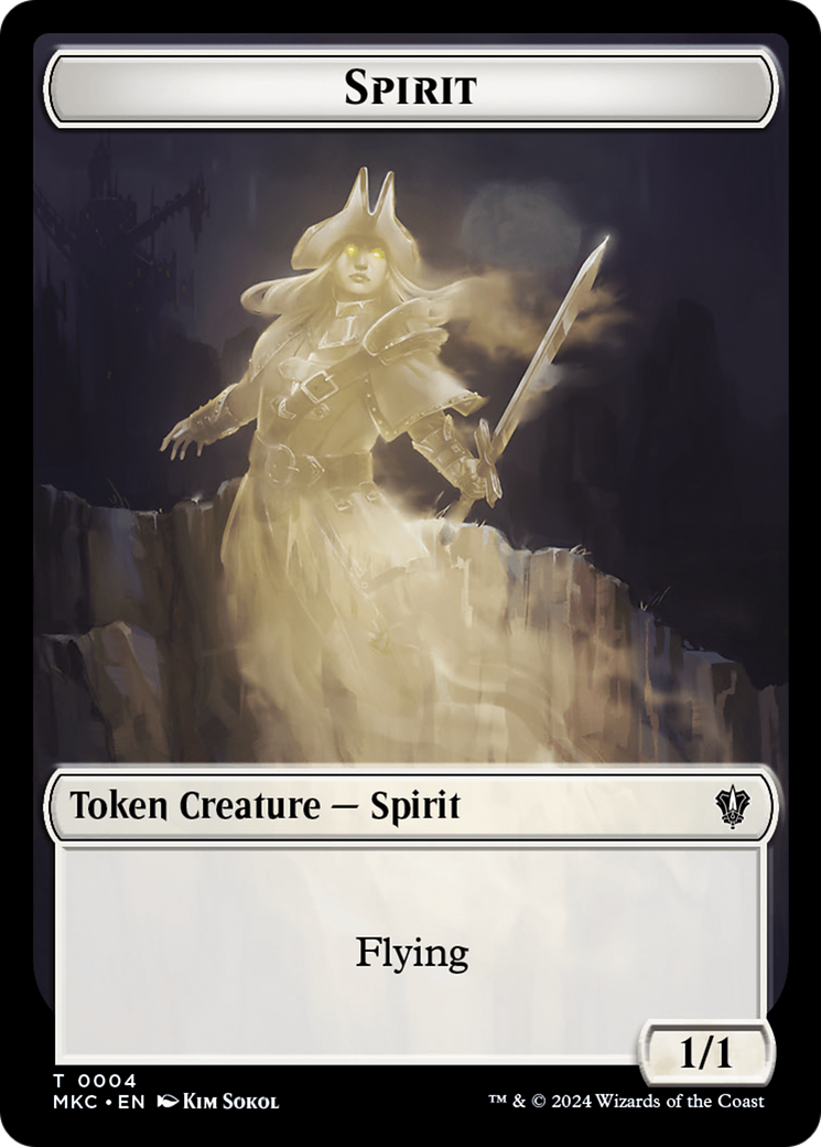 Spirit // Phyrexian Germ Double-Sided Token [Murders at Karlov Manor Commander Tokens] | Grognard Games