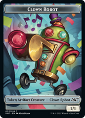 Clown Robot (003) // Food (010) Double-sided Token [Unfinity Tokens] | Grognard Games
