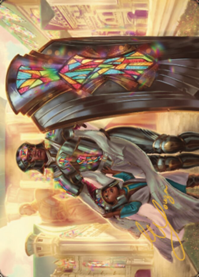 Guardian of New Benalia Art Card (Gold-Stamped Signature) [Dominaria United Art Series] | Grognard Games