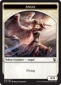 Angel // Cat Double-sided Token [Commander 2018 Tokens] | Grognard Games