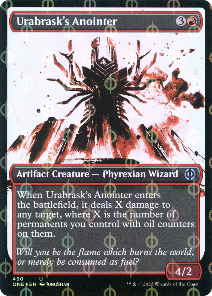Urabrask's Anointer (Showcase Ichor Step-and-Compleat Foil) [Phyrexia: All Will Be One] | Grognard Games