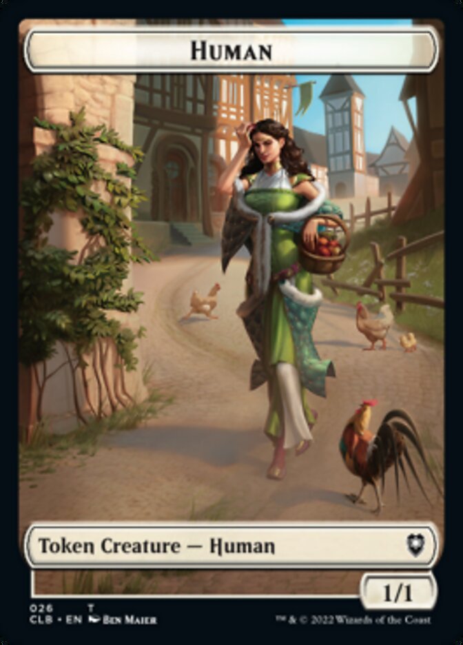 Spider // Human Double-sided Token [Commander Legends: Battle for Baldur's Gate Tokens] | Grognard Games