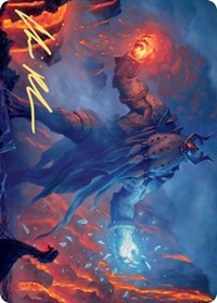 Aegar, the Freezing Flame (Gold-Stamped Signature) [Kaldheim: Art Series] | Grognard Games
