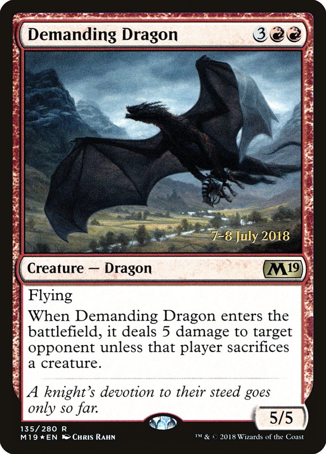 Demanding Dragon  [Core Set 2019 Prerelease Promos] | Grognard Games