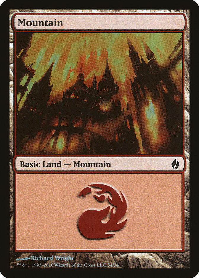 Mountain (34) [Premium Deck Series: Fire and Lightning] | Grognard Games