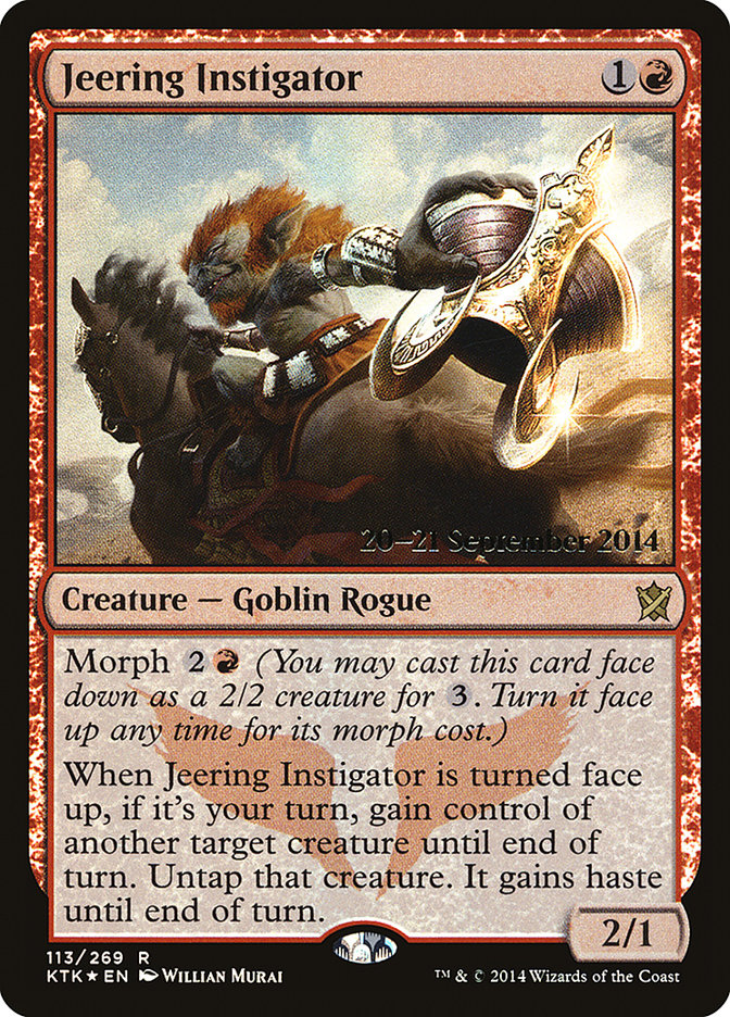 Jeering Instigator  [Khans of Tarkir Prerelease Promos] | Grognard Games