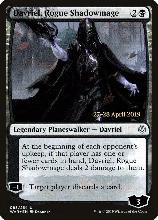 Davriel, Rogue Shadowmage  [War of the Spark Prerelease Promos] | Grognard Games