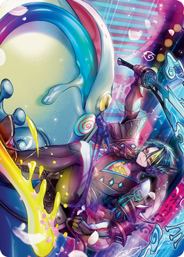 Tatsunari, Toad Rider Art Card [Kamigawa: Neon Dynasty Art Series] | Grognard Games