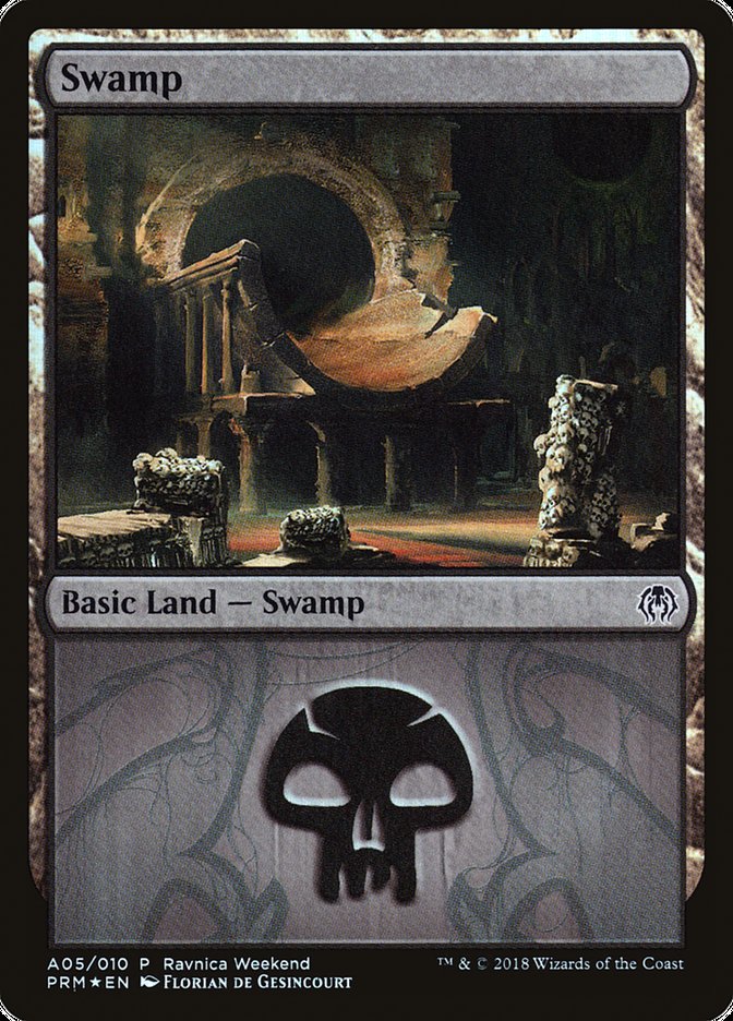 Swamp (A05) [Guilds of Ravnica Ravnica Weekend] | Grognard Games