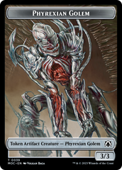 Phyrexian Golem // Construct Double-Sided Token [March of the Machine Commander Tokens] | Grognard Games