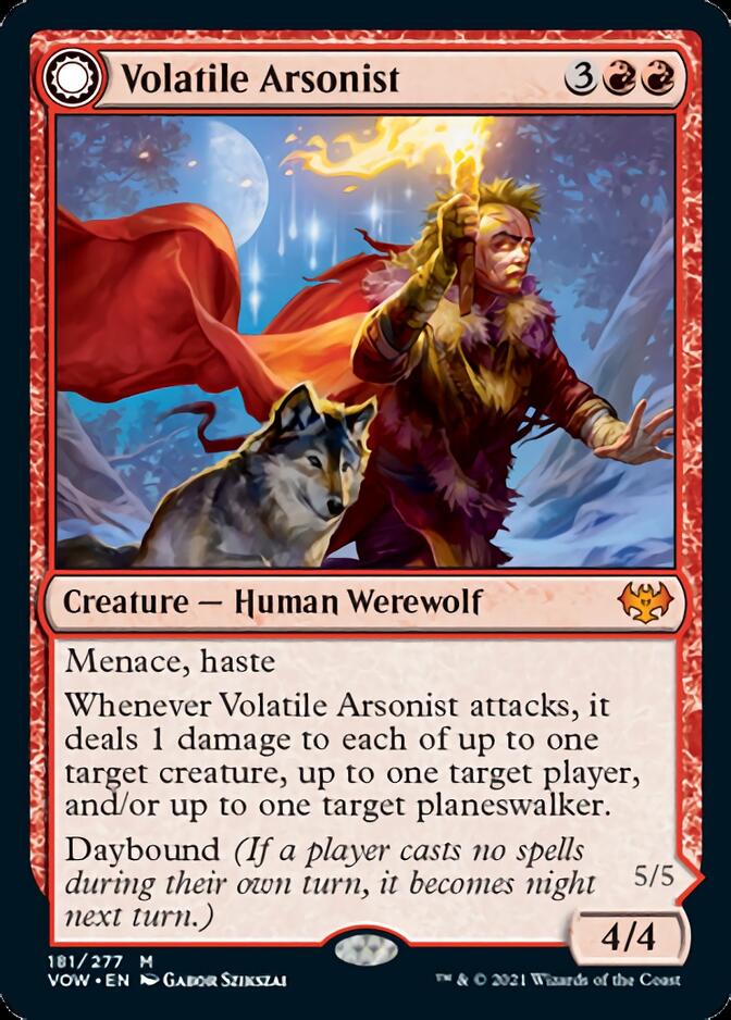 Volatile Arsonist // Dire-Strain Anarchist [Innistrad: Crimson Vow] | Grognard Games