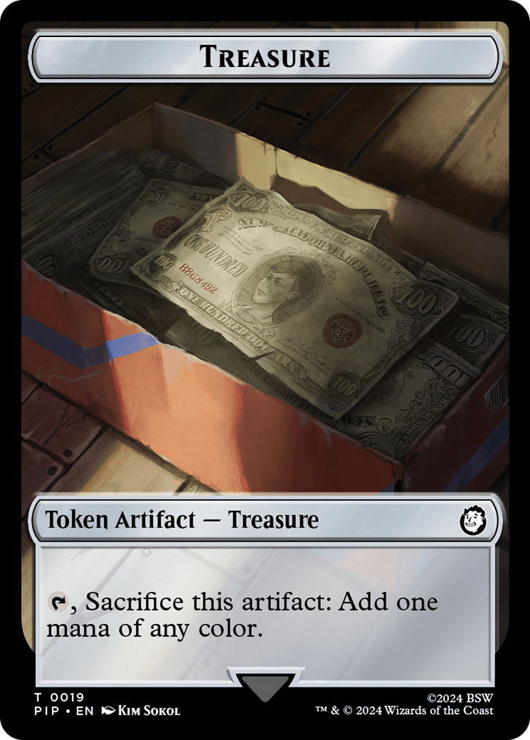 Treasure (0019) // Copy Double-Sided Token [Fallout Tokens] | Grognard Games