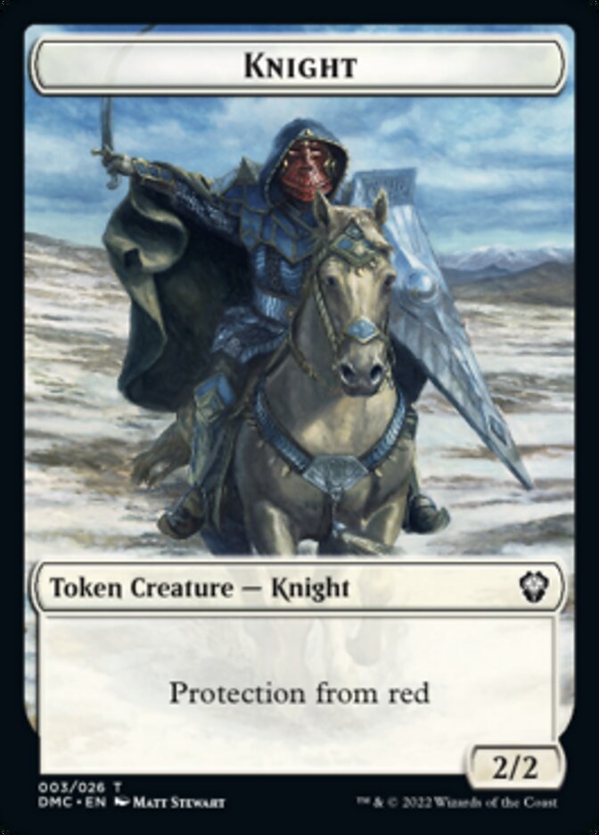 Soldier // Knight Double-sided Token [Dominaria United Tokens] | Grognard Games