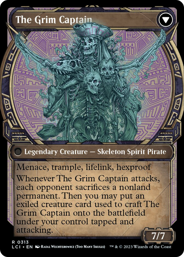 Throne of the Grim Captain // The Grim Captain (Showcase) [The Lost Caverns of Ixalan] | Grognard Games