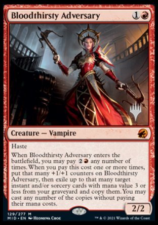 Bloodthirsty Adversary (Promo Pack) [Innistrad: Midnight Hunt Promos] | Grognard Games