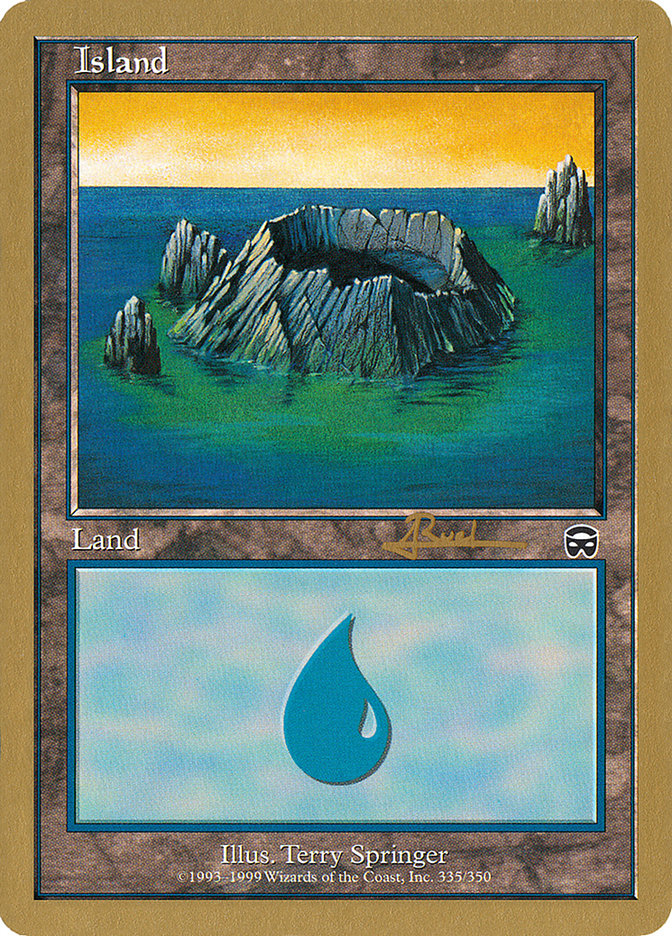 Island (335) (Antoine Ruel) [World Championship Decks 2001] | Grognard Games