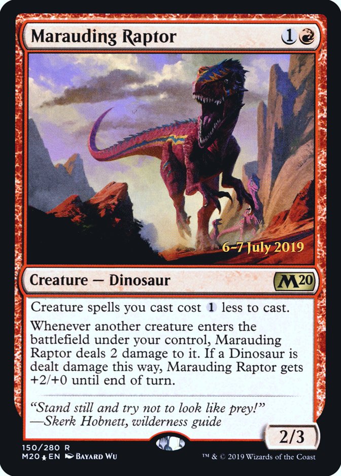 Marauding Raptor  [Core Set 2020 Prerelease Promos] | Grognard Games