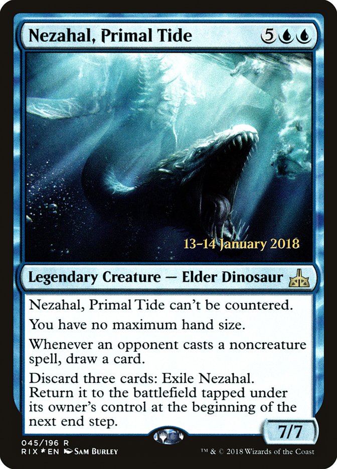 Nezahal, Primal Tide [Rivals of Ixalan Prerelease Promos] | Grognard Games