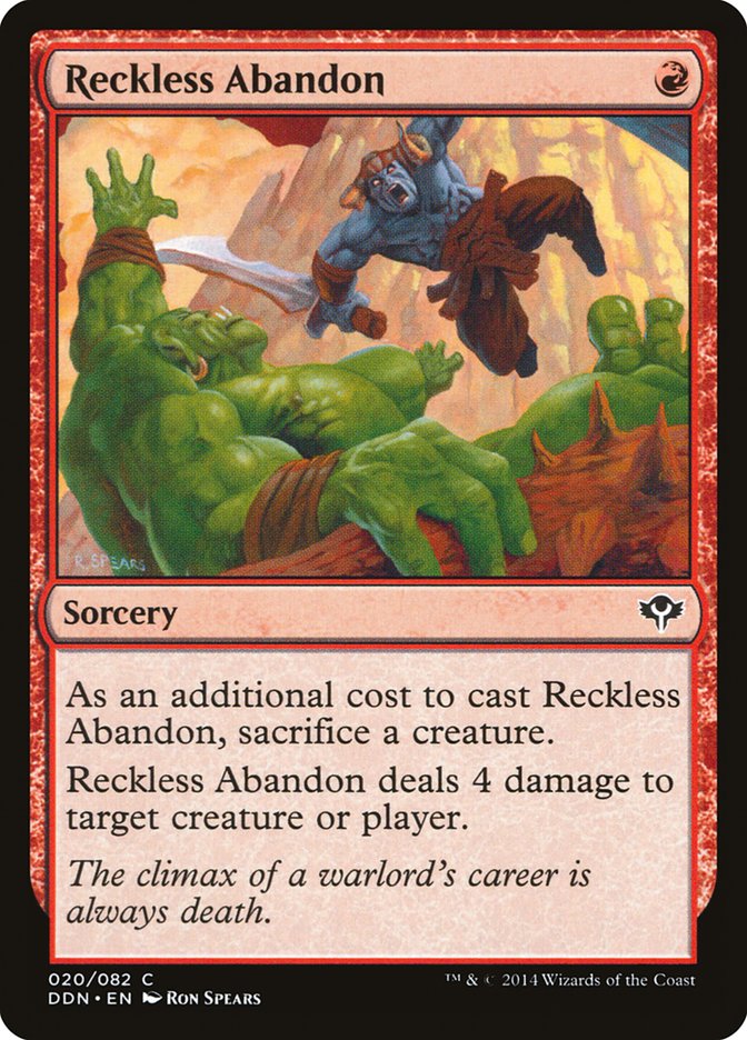 Reckless Abandon [Duel Decks: Speed vs. Cunning] | Grognard Games